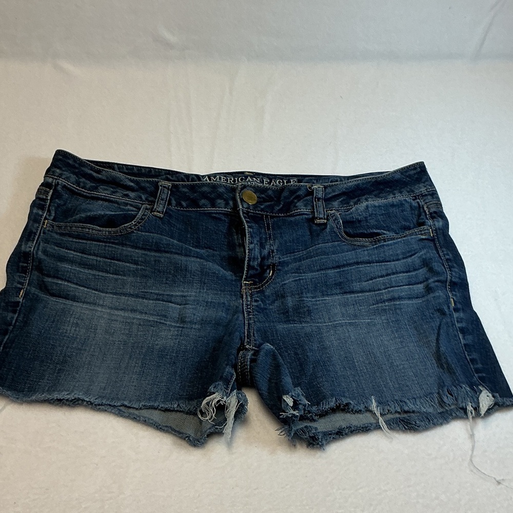 American Eagle Outfitters Dark Blue Denim Jean Shorts